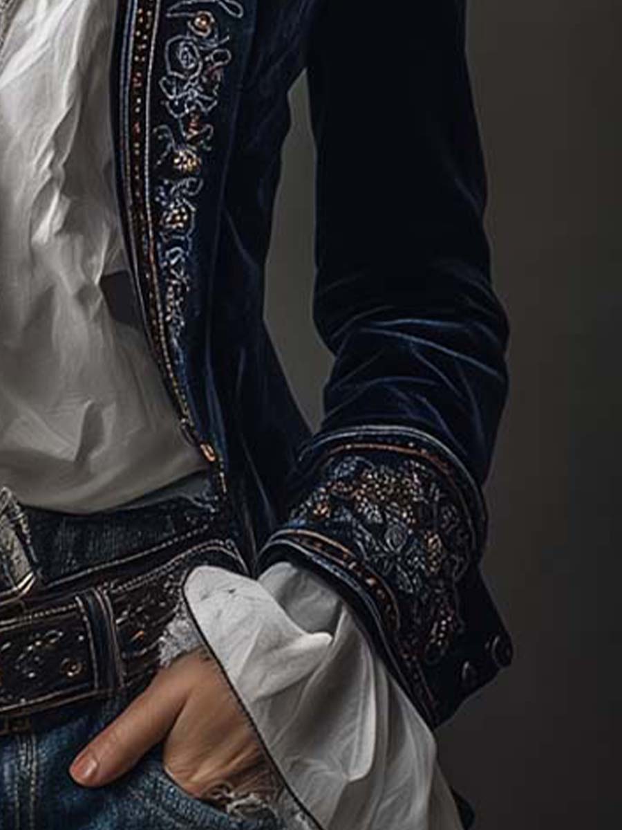 Romy | Vintage Embroidered Longline Jacket