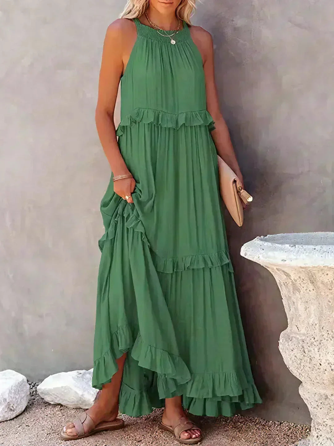 Courtney | Elegant Sleeveless Dress with Ruffles