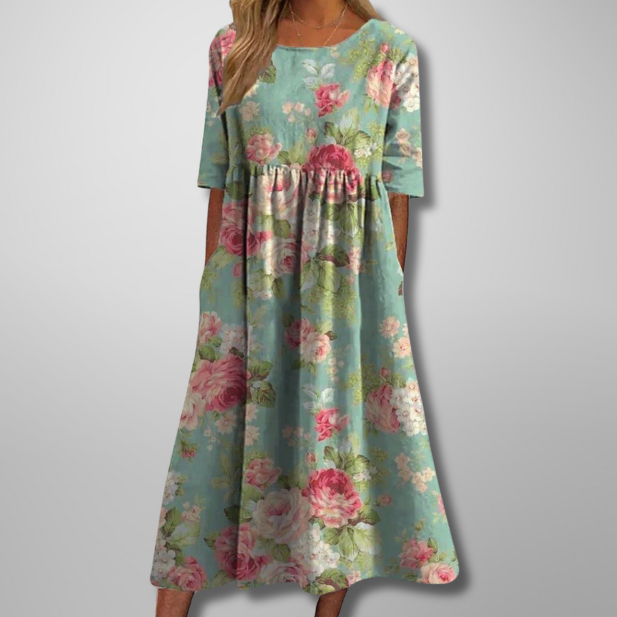 Gail | Relaxed Floral Midi Dress