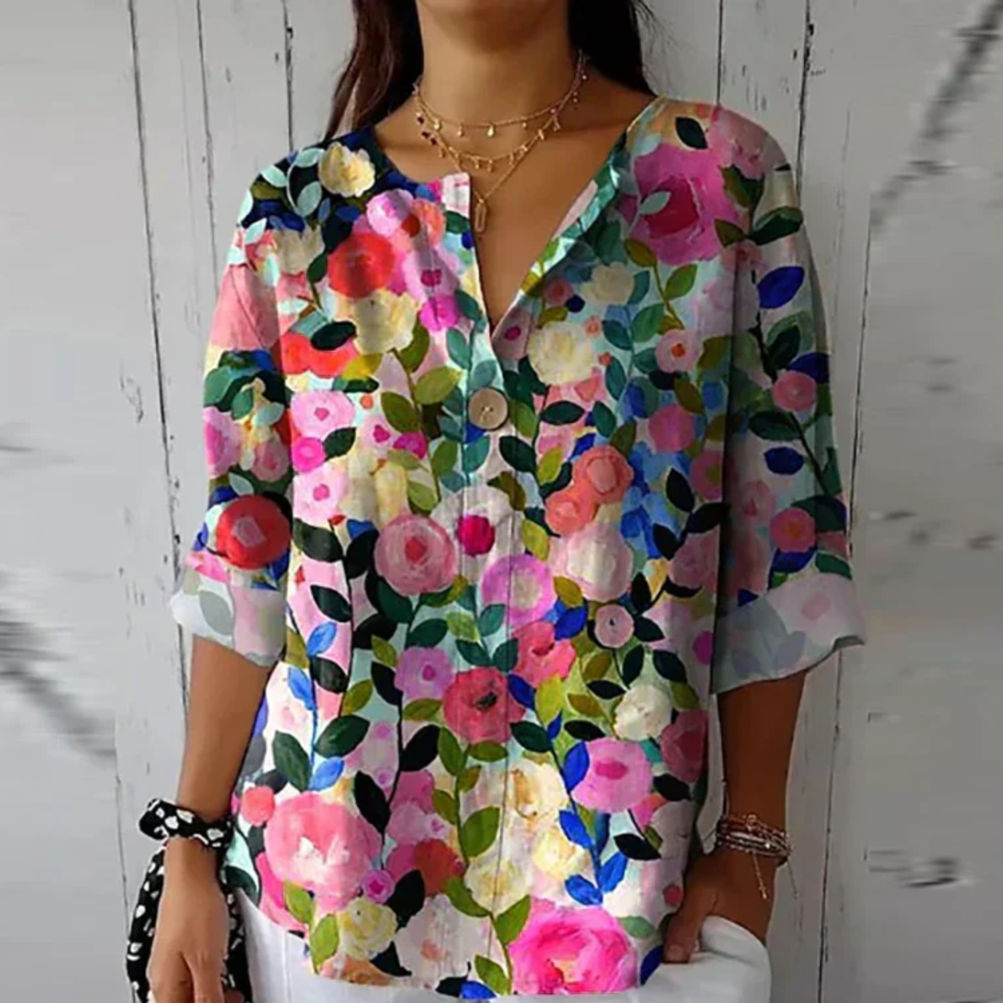 Arlene | Chic Floral Print Blouse