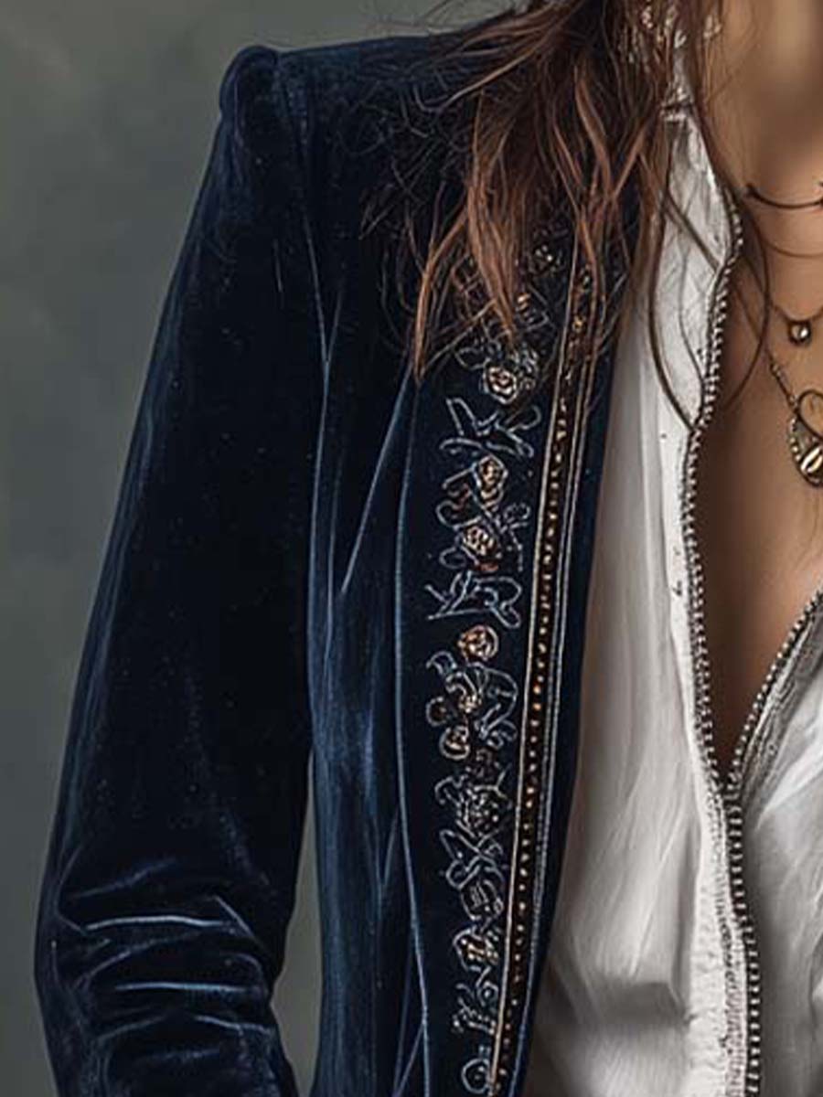 Romy | Vintage Embroidered Longline Jacket