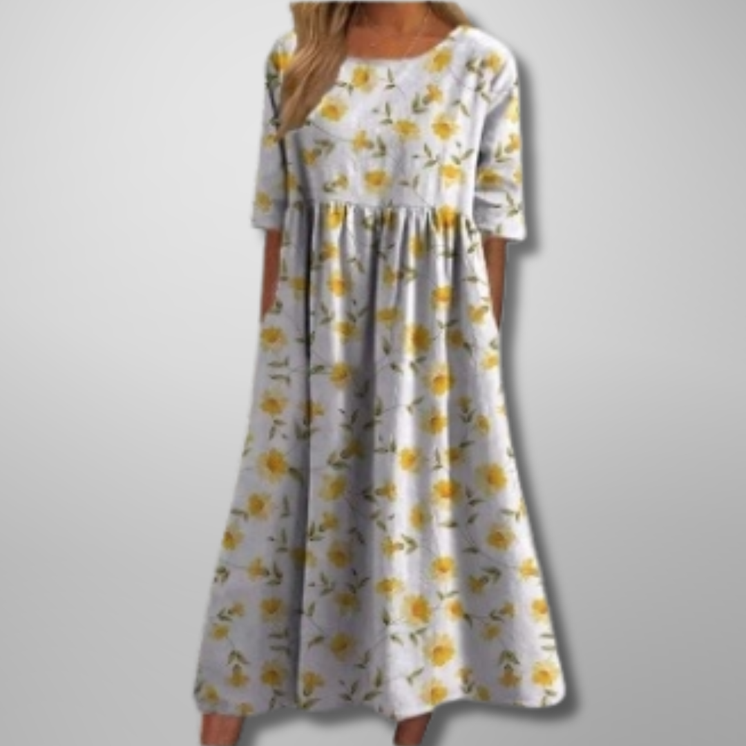 Gail | Relaxed Floral Midi Dress