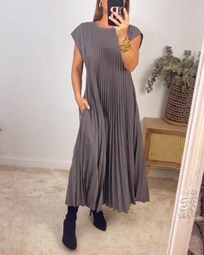 Fern | Women's Flowy Pleated Maxi Dress Cocktail