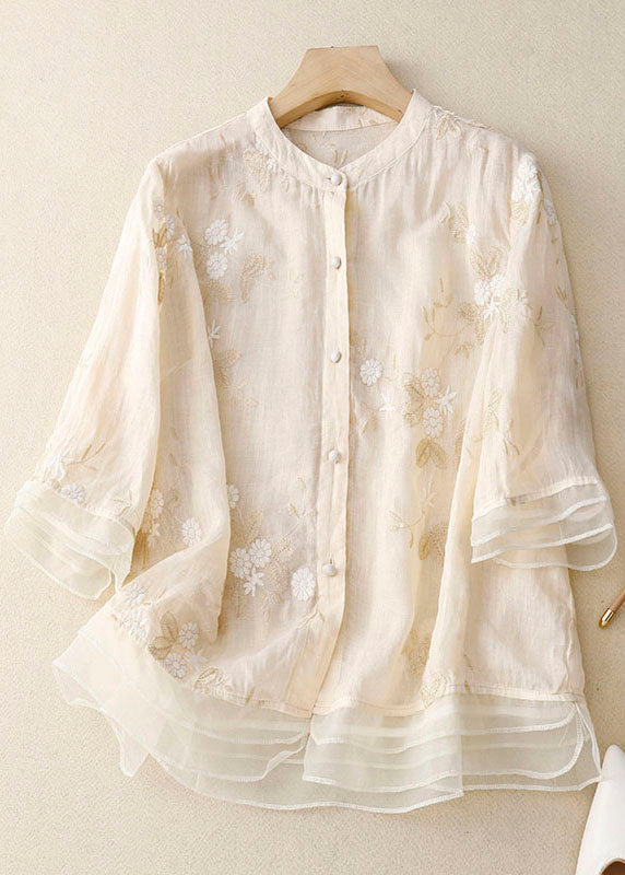 Kourtney™ | Chic Blouse with Floral Accents