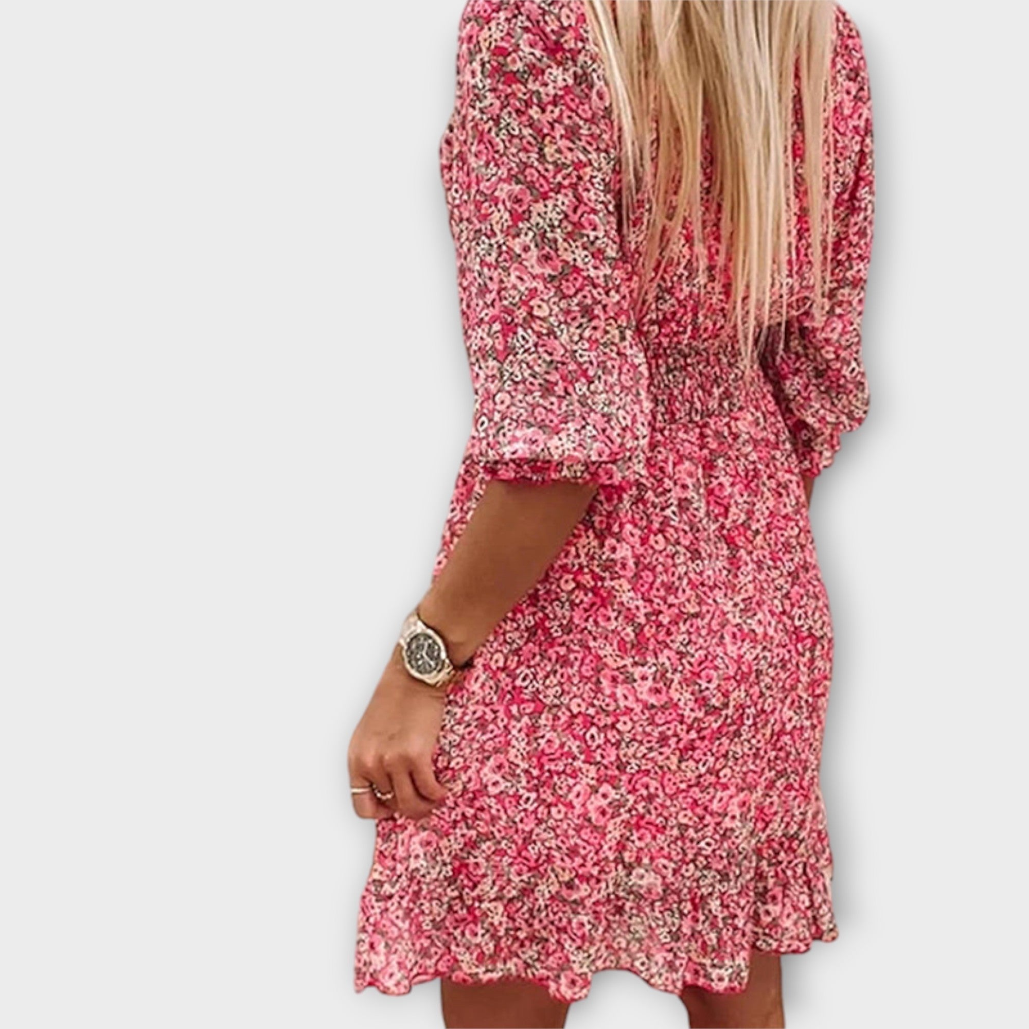 Linda | Floral Puff Sleeve Dress for Women