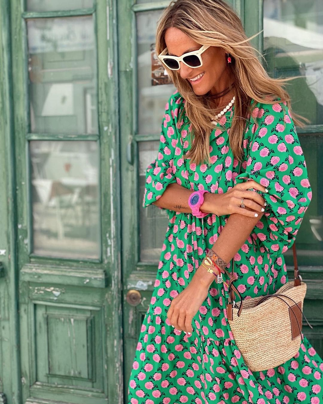 Haven | Women's Floral Puff Sleeve Tiered Maxi Summer Dress