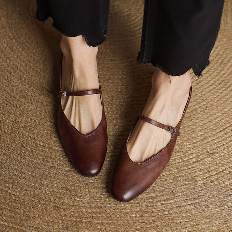 Merisa Genuine Leather Mules