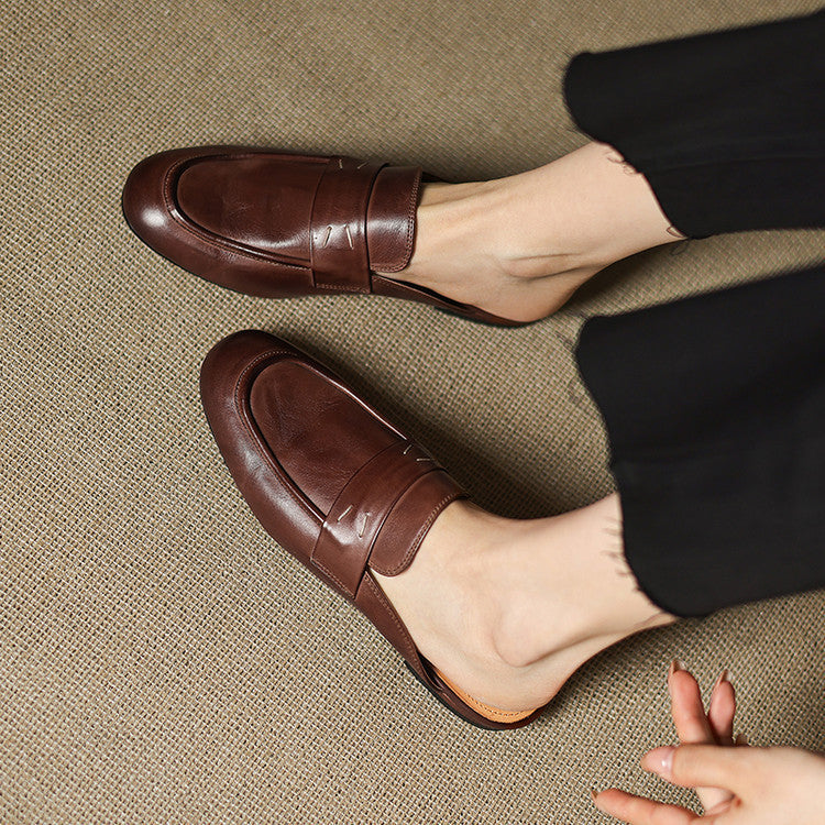 Serin Genuine Leather Mules