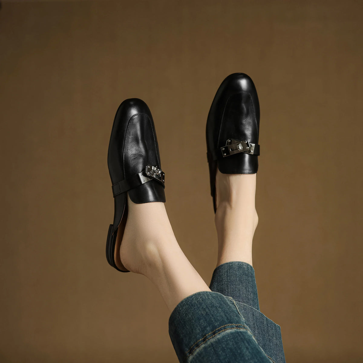 Carla Genuine Leather Mules