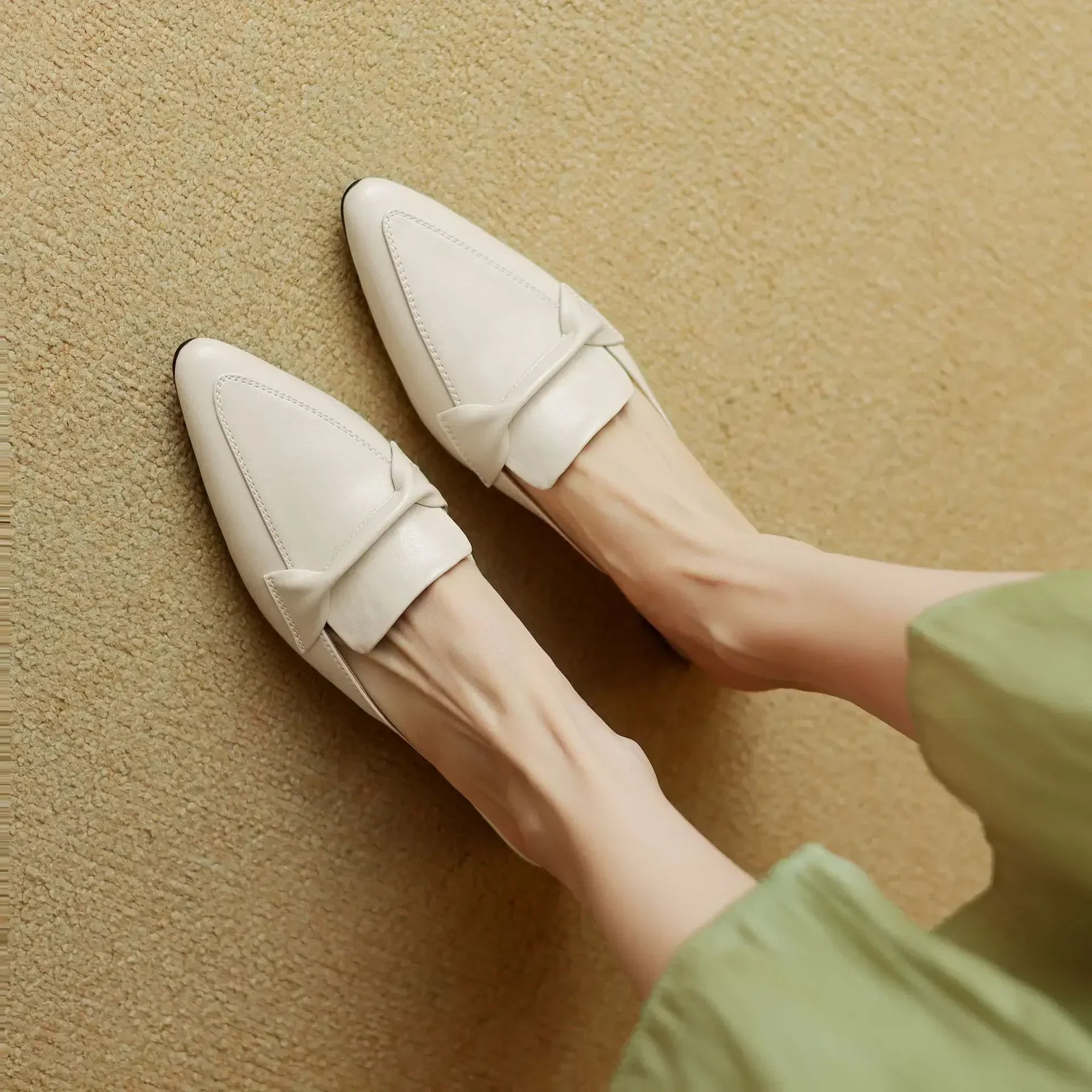 Alaya Genuine Leather Mules