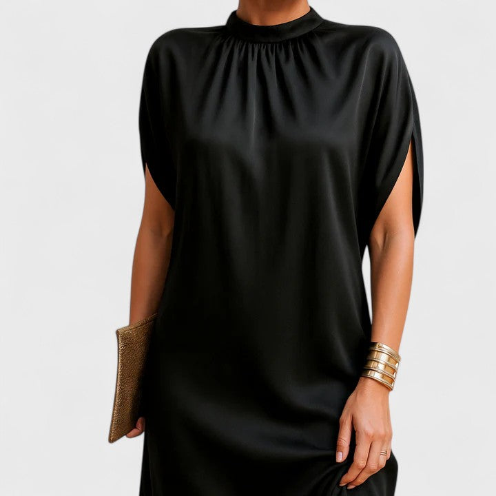 Mara | Women's Mock Neck Mini Dress Split Sleeve Going Out Dress