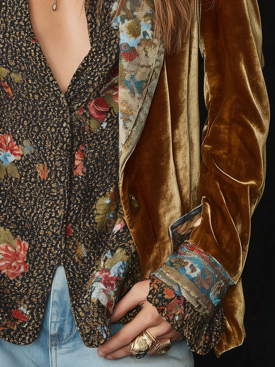 Sabine | Vintage Floral Patchwork Blazer