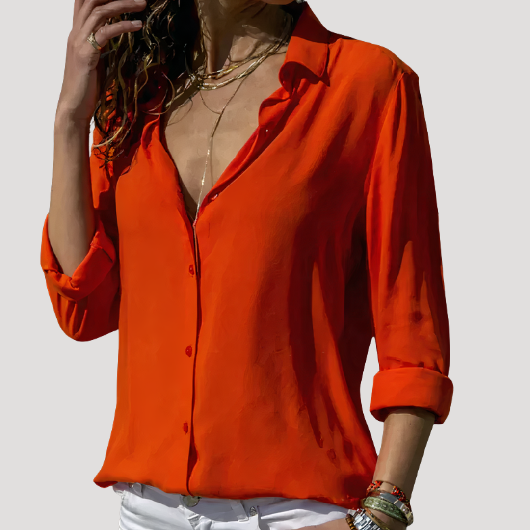 Adrienne | Women's Button Down Long Sleeve Blouse