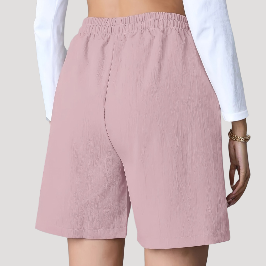Allegra | Women's Drawstring Wide Leg Relaxed Shorts