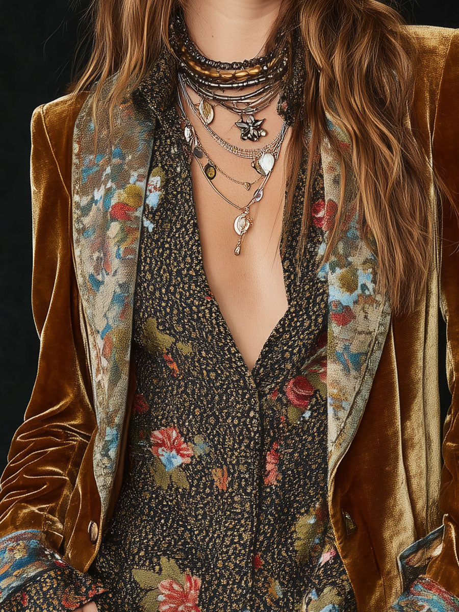 Sabine | Vintage Floral Patchwork Blazer