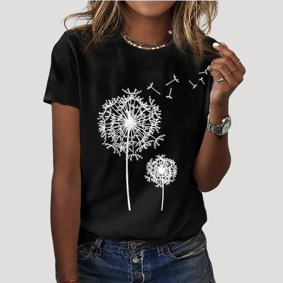 Isadora | Women's Dandelion Graphic Short Sleeve Tee