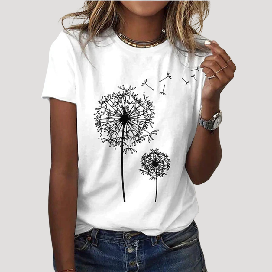 Isadora | Women's Dandelion Graphic Short Sleeve Tee