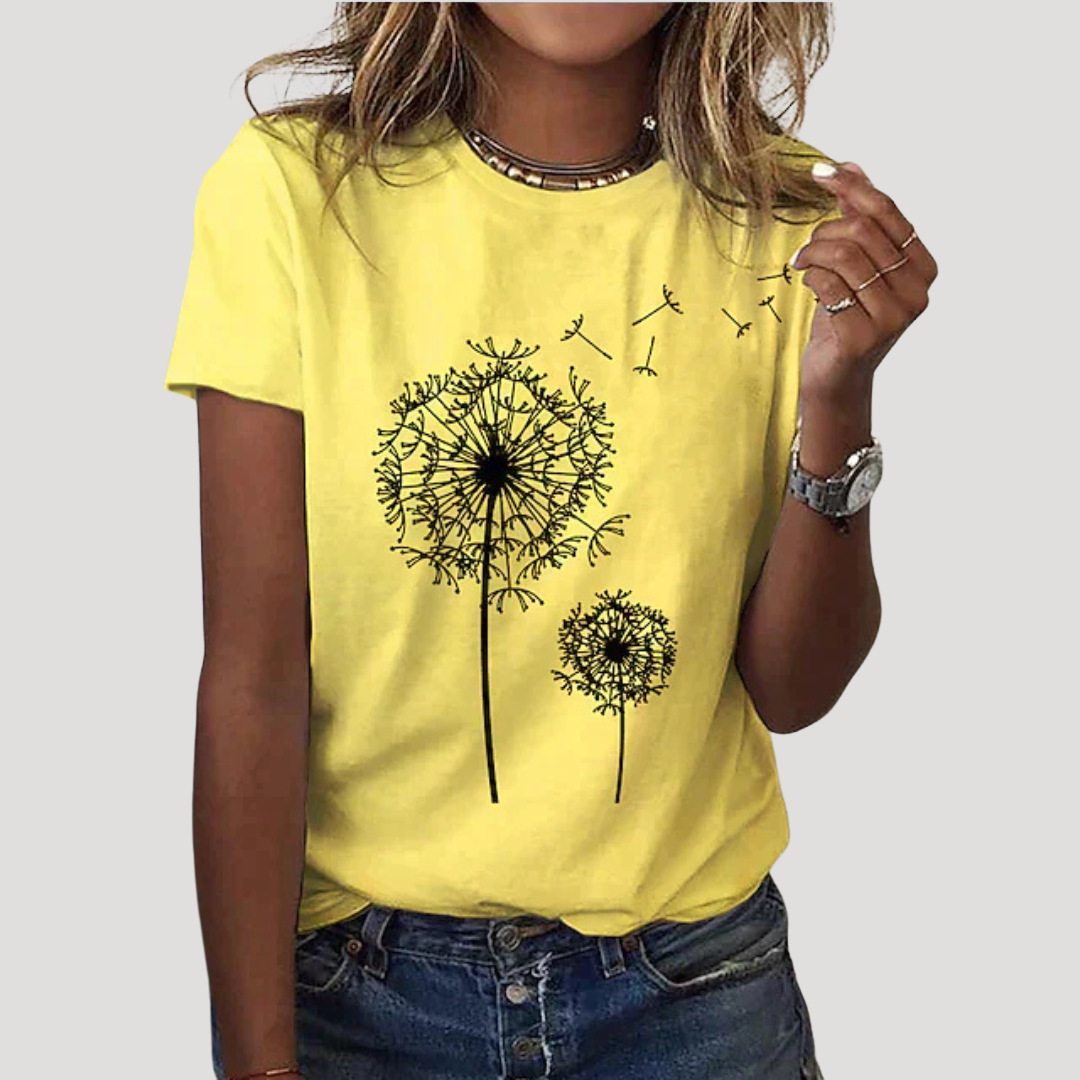 Isadora | Women's Dandelion Graphic Short Sleeve Tee
