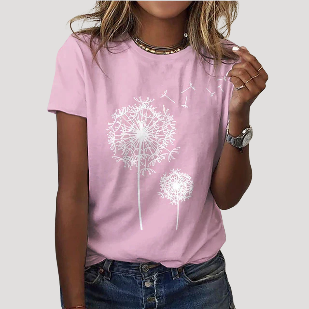 Isadora | Women's Dandelion Graphic Short Sleeve Tee