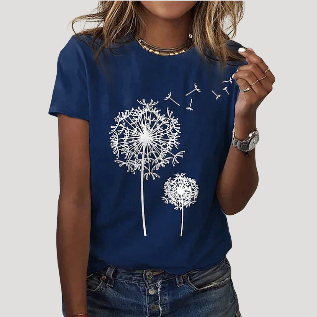 Isadora | Women's Dandelion Graphic Short Sleeve Tee