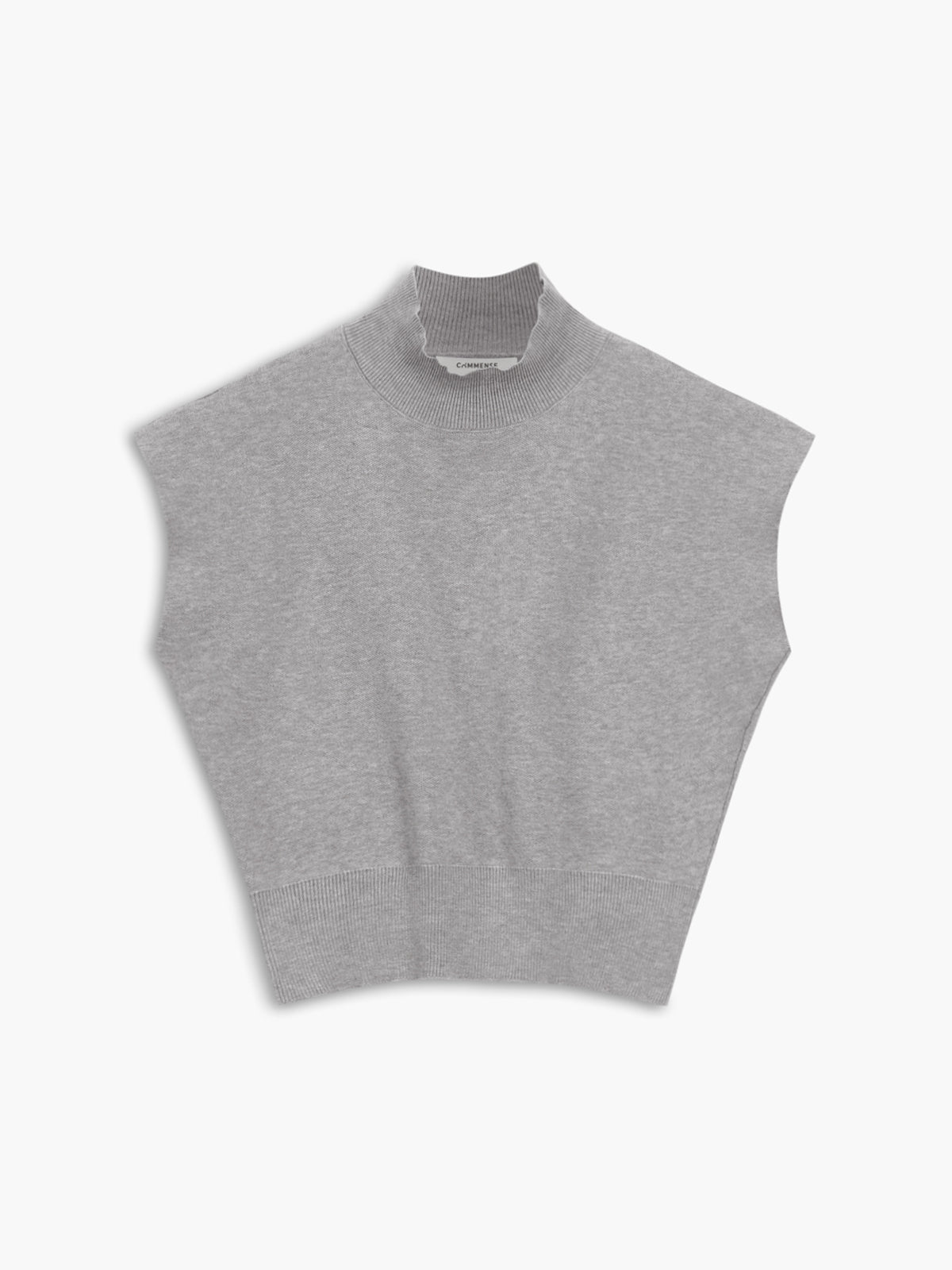 Noira | Women's Mock Neck Sleeveless Top Padded Shoulder Vest