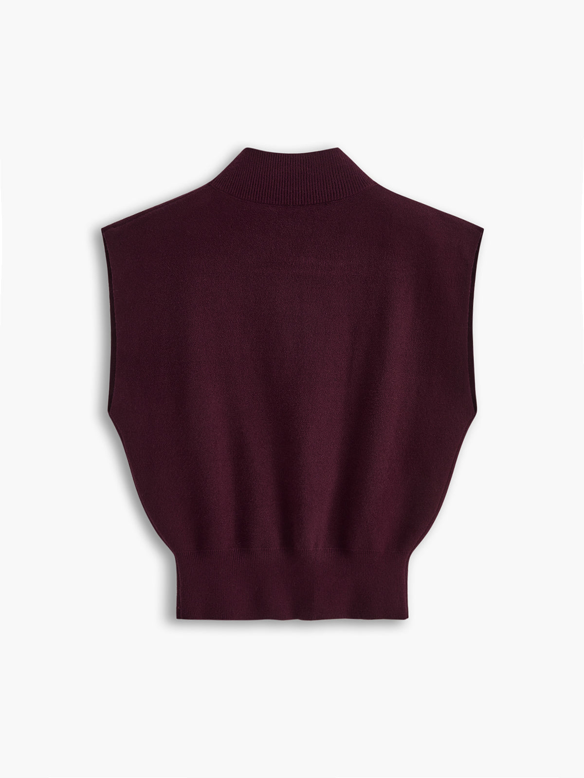 Noira | Women's Mock Neck Sleeveless Top Padded Shoulder Vest