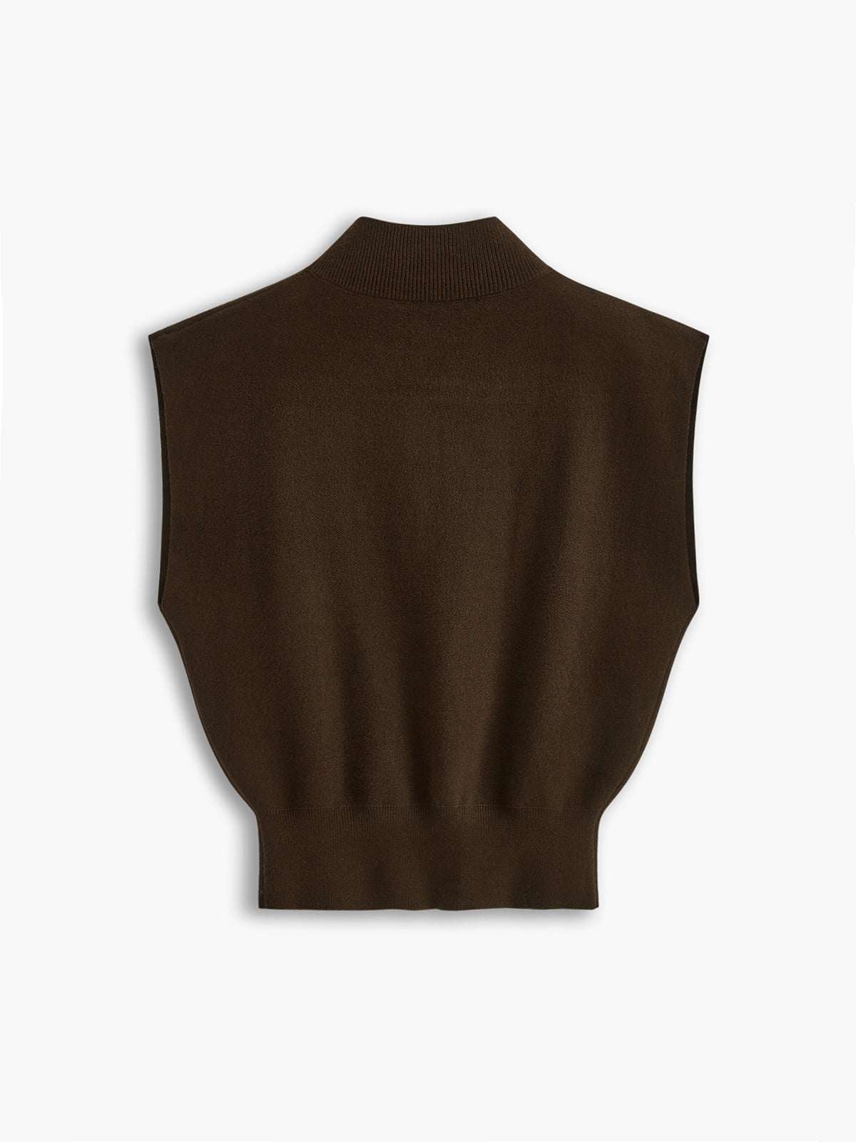 Noira | Women's Mock Neck Sleeveless Top Padded Shoulder Vest