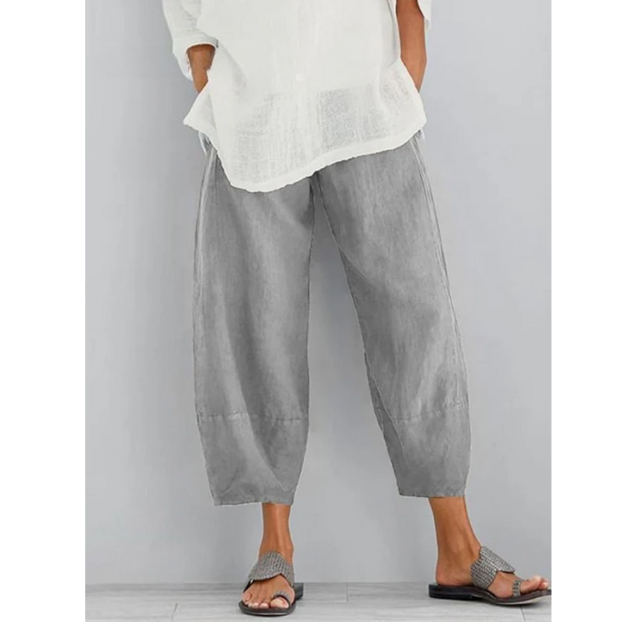 Maevis | Women's Elastic Waist Cropped Harem Pants