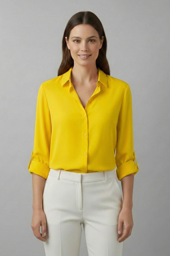 Raven | Women's Long Sleeve Button Down Collared Blouse