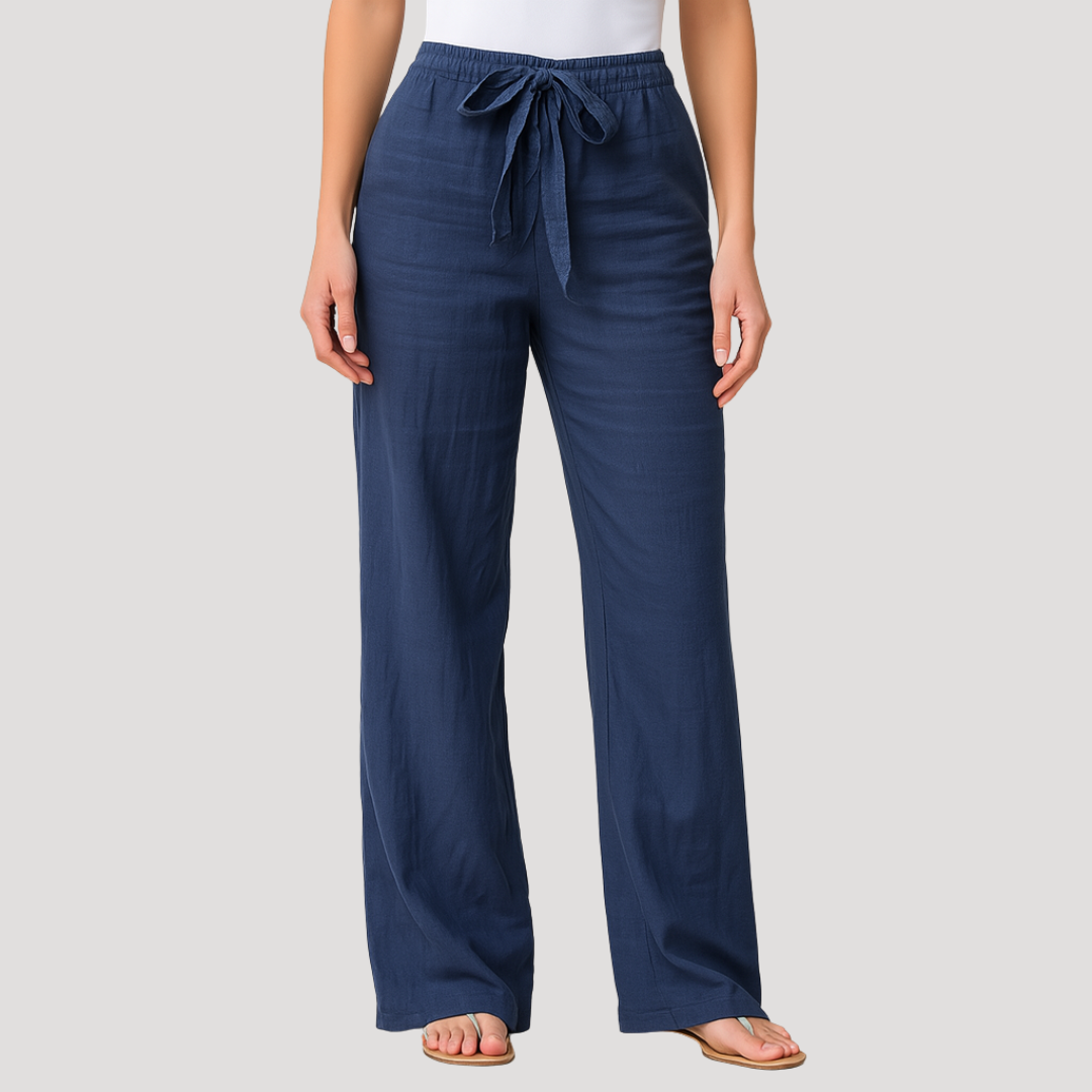 Reyna | Women's Drawstring Wide Leg Pants