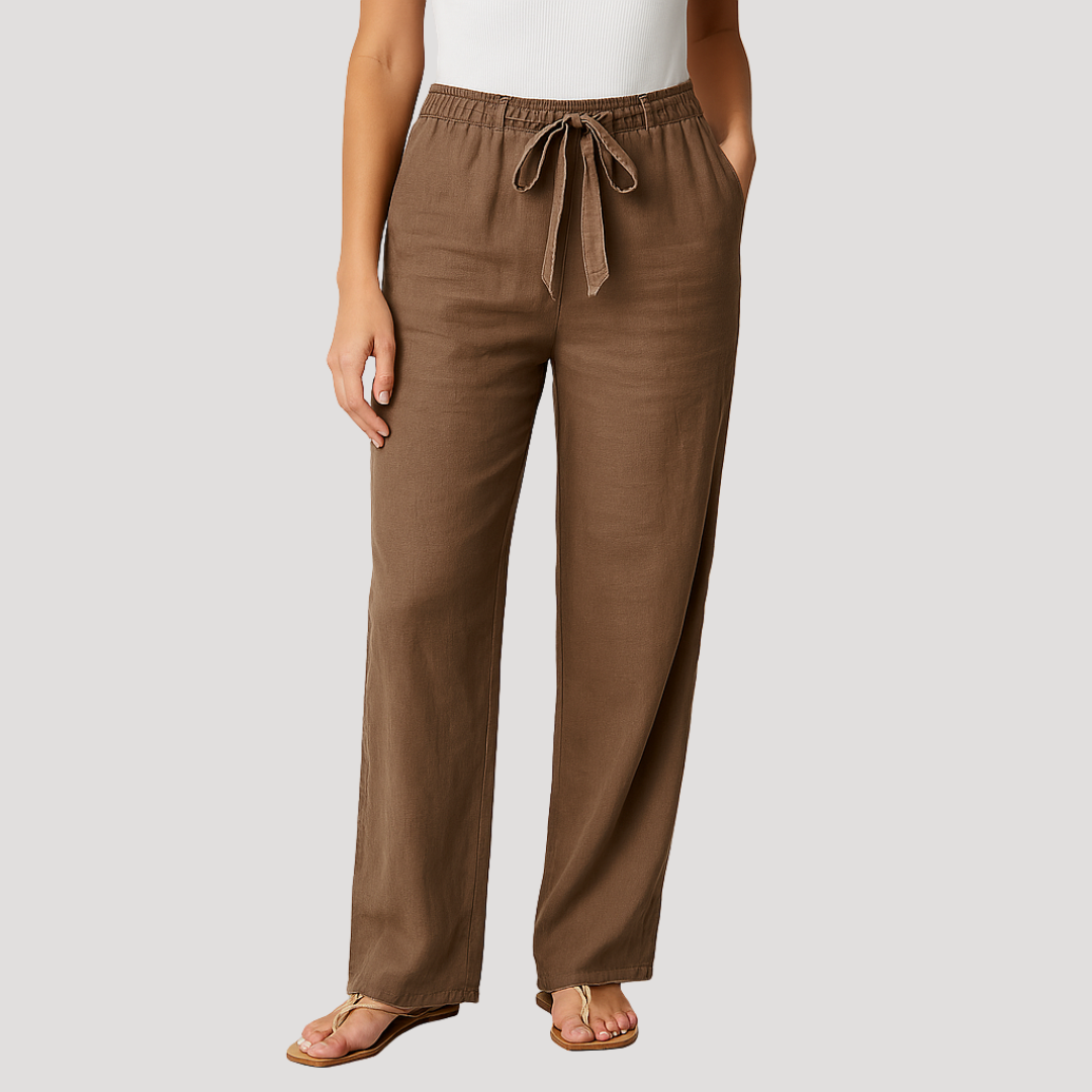Reyna | Women's Drawstring Wide Leg Pants