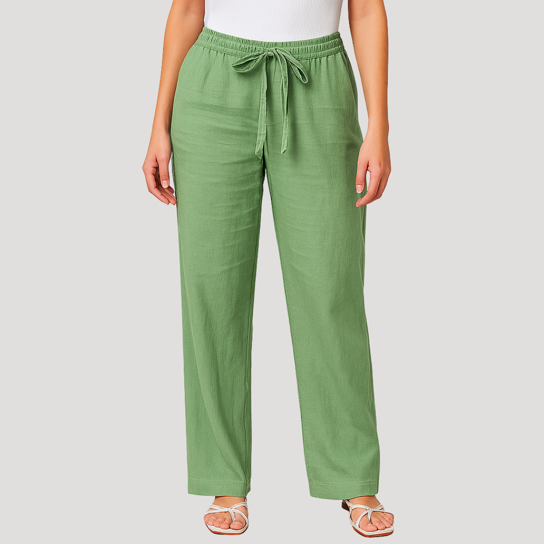 Reyna | Women's Drawstring Wide Leg Pants