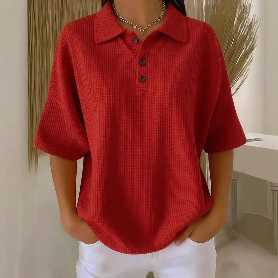 Serafina | Women's Collared Short Sleeve Polo Shirt