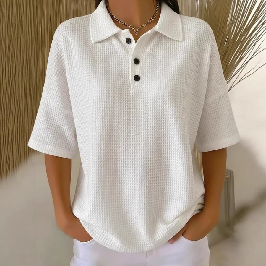 Serafina | Women's Collared Short Sleeve Polo Shirt
