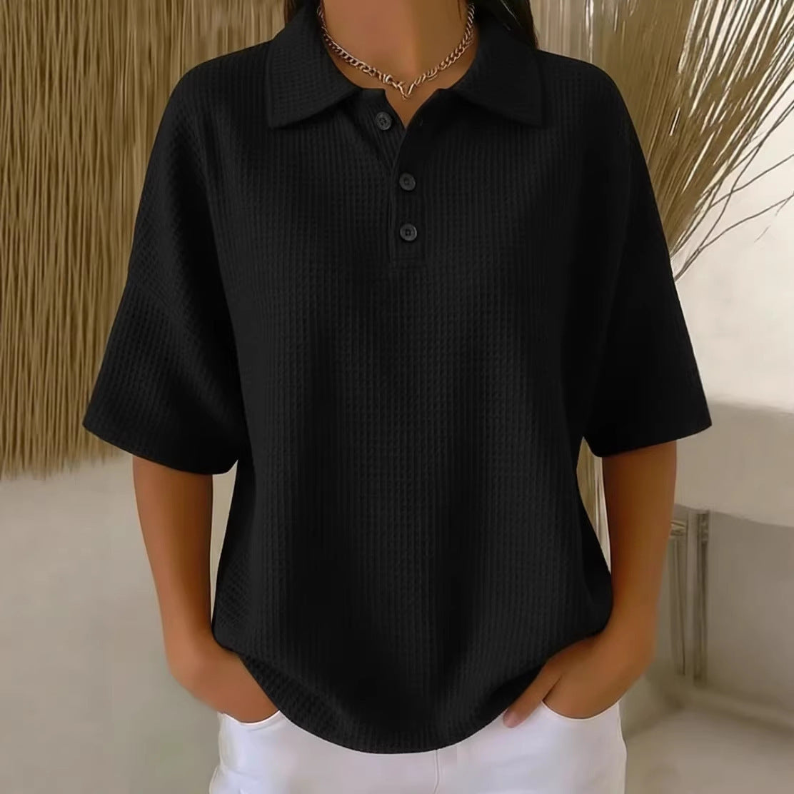 Serafina | Women's Collared Short Sleeve Polo Shirt