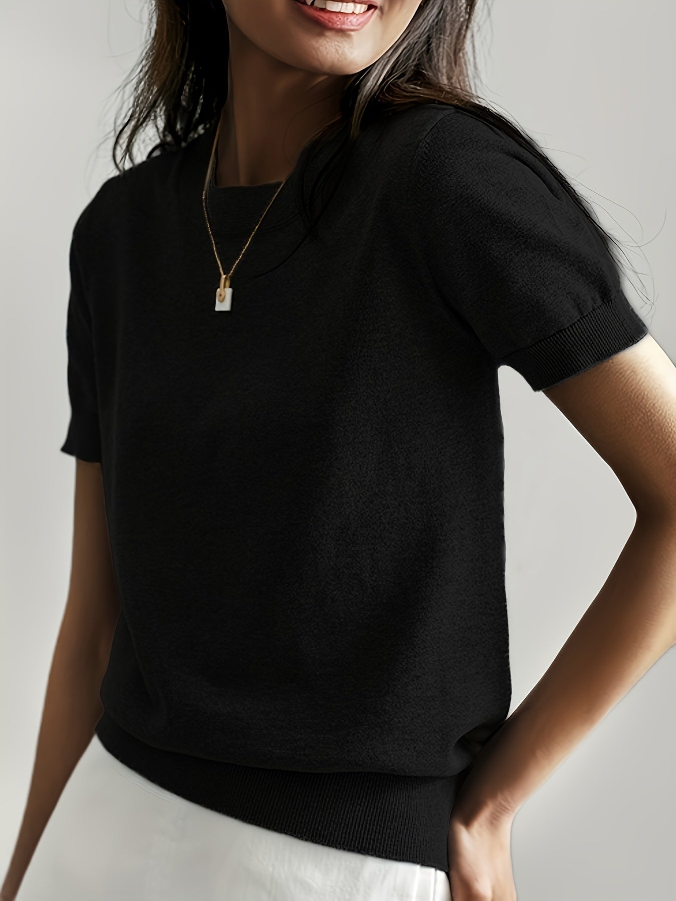 Serenity | Women's Short Sleeve Knit Sweater