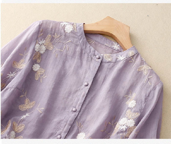 Kourtney™ | Chic Blouse with Floral Accents