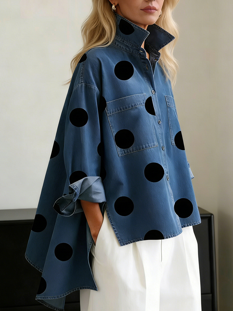 Zara | Women's Polka Dot Long Sleeve Shirt