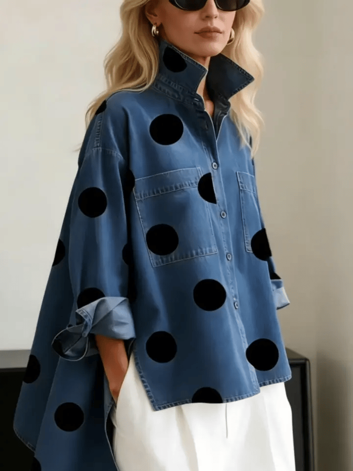 Zara | Women's Polka Dot Long Sleeve Shirt