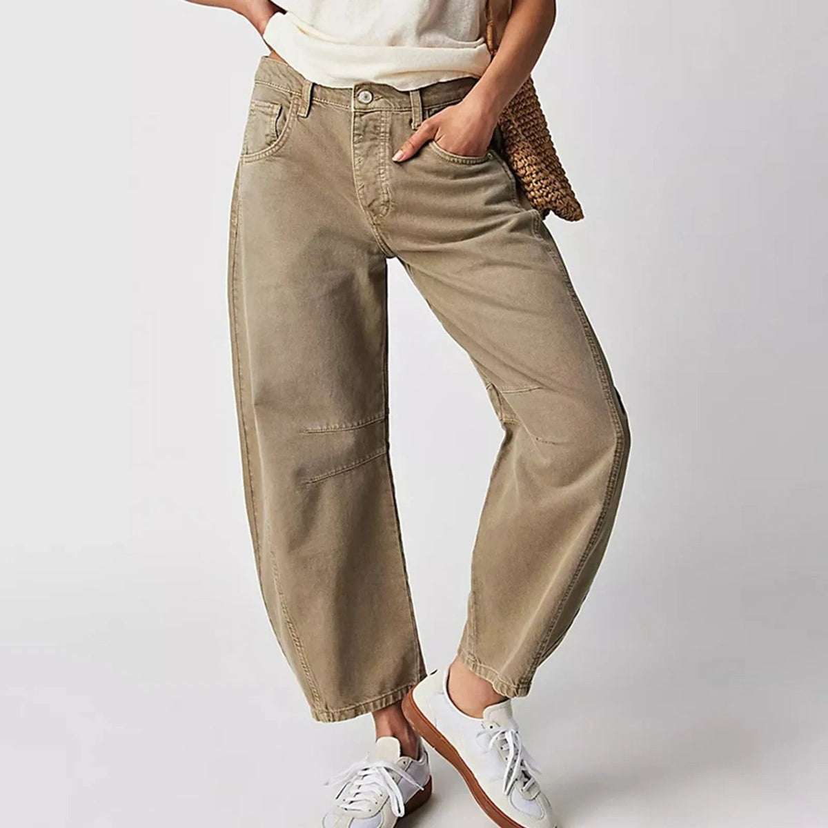 Barrel | Women's High Waist Barrel Leg Jeans Relaxed Fit Denim